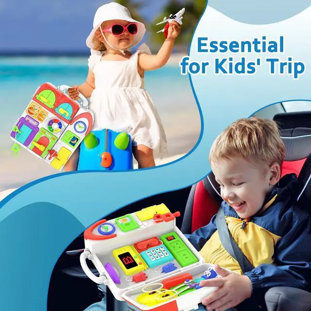 Alt view image 5 of 6 - Toddler Toys for 1-2 Year Old Boy, Musical Montessori Busy Board, Early Educational Toy for Toddlers 1-3, Motor Skills Developmental Toy for 12-18 Month Age, Birthday Gift for 1+ Year Old Boy Girl