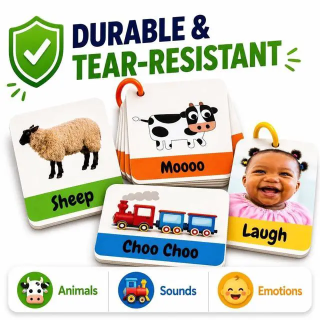 Alt view image 4 of 6 - Speech Therapy Learning Toys 1-2 Year Old Toddler Flash Cards & Activities