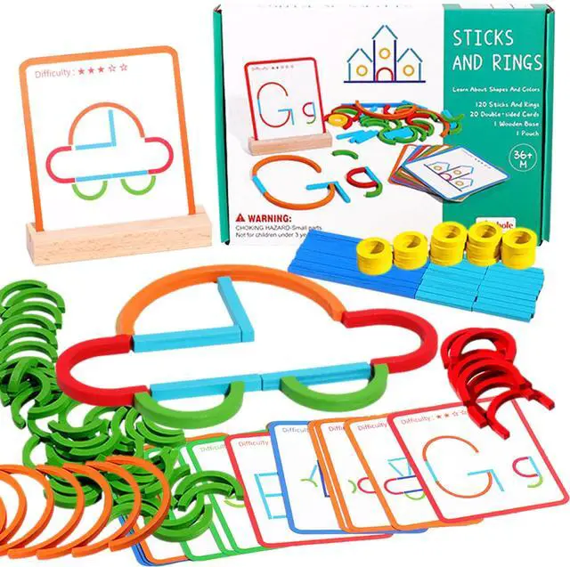 Main image of Stem Kids Toys for Creative Learning Building Educational Resources Kids Toy for Preschool and Kindergarten 3 4 5 6 Years Old Boys and Girls Brain Teaser Smart Sticks Toys