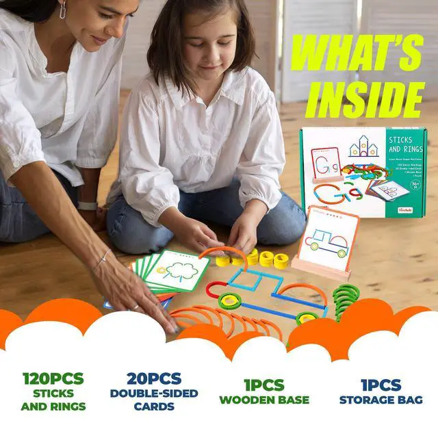 Alt view image 3 of 7 - Stem Kids Toys for Creative Learning Building Educational Resources Kids Toy for Preschool and Kindergarten 3 4 5 6 Years Old Boys and Girls Brain Teaser Smart Sticks Toys