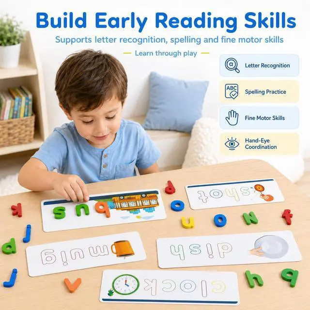 Alt view image 3 of 7 - See & Spell CVC Word Spelling Games, Learning Toys for Preschool Ages 3+
