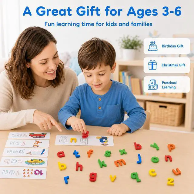 Alt view image 6 of 7 - See & Spell CVC Word Spelling Games, Learning Toys for Preschool Ages 3+