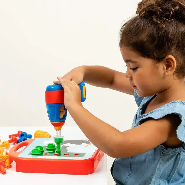 Alt view image 4 of 6 - Design & Drill ABCs & 123s - Building Construction Toys for Toddlers, Kids Tool Set with Drill Toy, Preschool Learning Activities, Toddler STEM Toys for 3+ Year Old