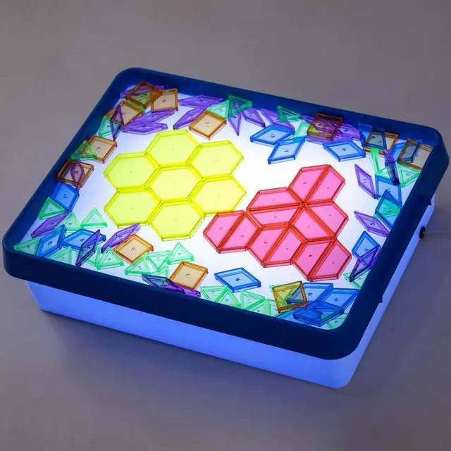 Alt view image 2 of 7 - Light Box with Pattern Blocks & Cards Set (Blue)