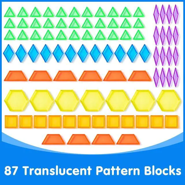 Alt view image 5 of 7 - Light Box with Pattern Blocks & Cards Set (Blue)