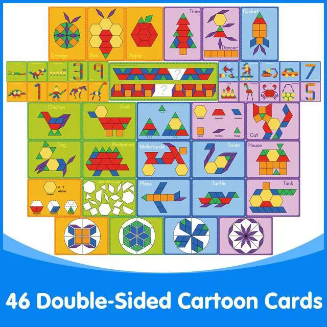 Alt view image 6 of 7 - Light Box with Pattern Blocks & Cards Set (Blue)