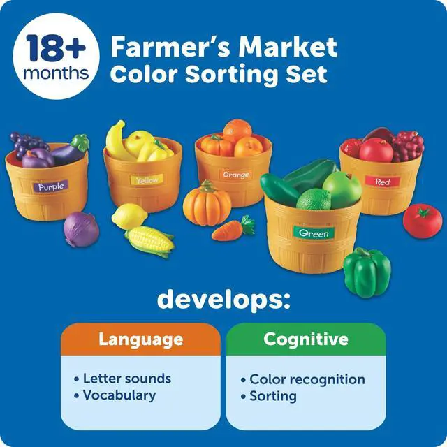 Alt view image 7 of 7 - Farmer's Market Color Sorting Set