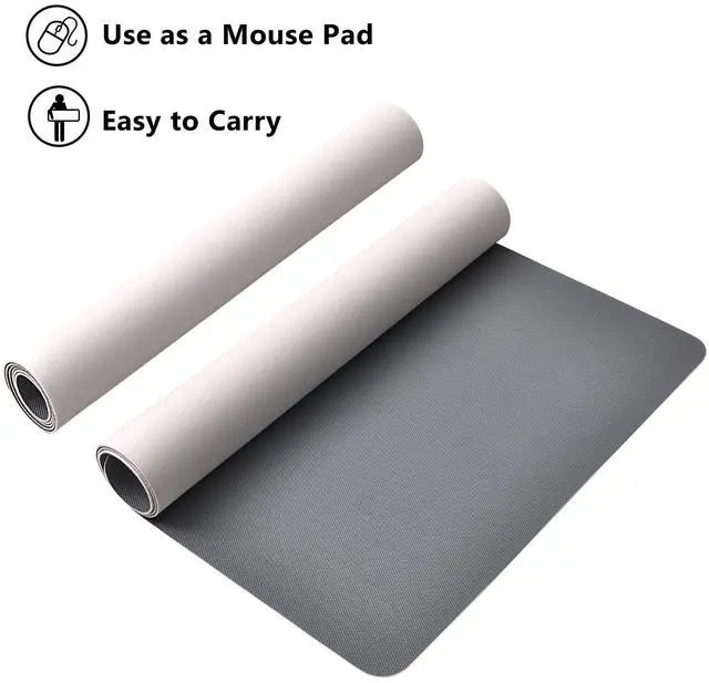 Alt view image 3 of 7 - Floral Desk Mat, Cute Flower Large Mouse Pad, Plum 23.6"x11.8"