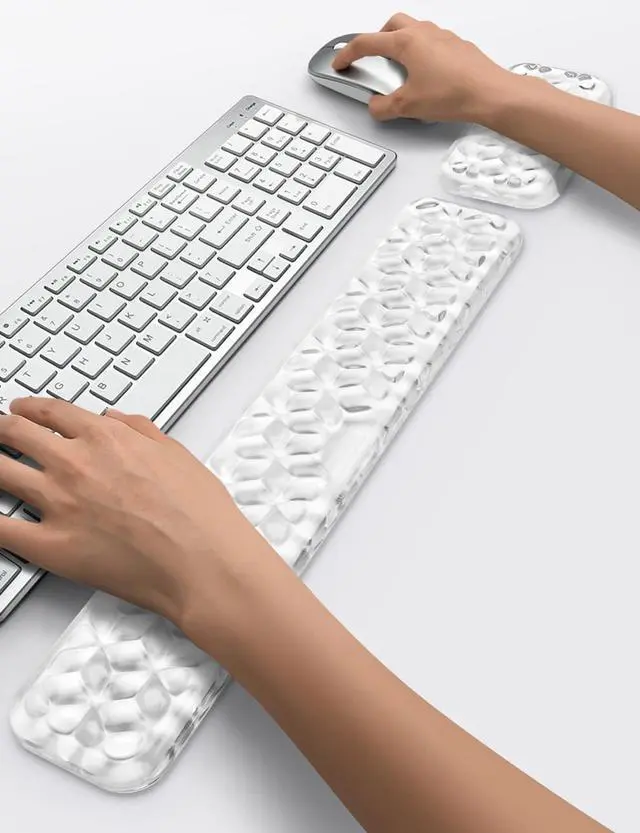 Alt view image 6 of 6 - Mouse Pad with Wrist Rest - Ergonomic Wrist Rest -Desk Decoration- Soft and Flexible, Non-Slip - Can Relieve Long-Term Office Wrist Pain - Ideal for Office, Computer, Laptop