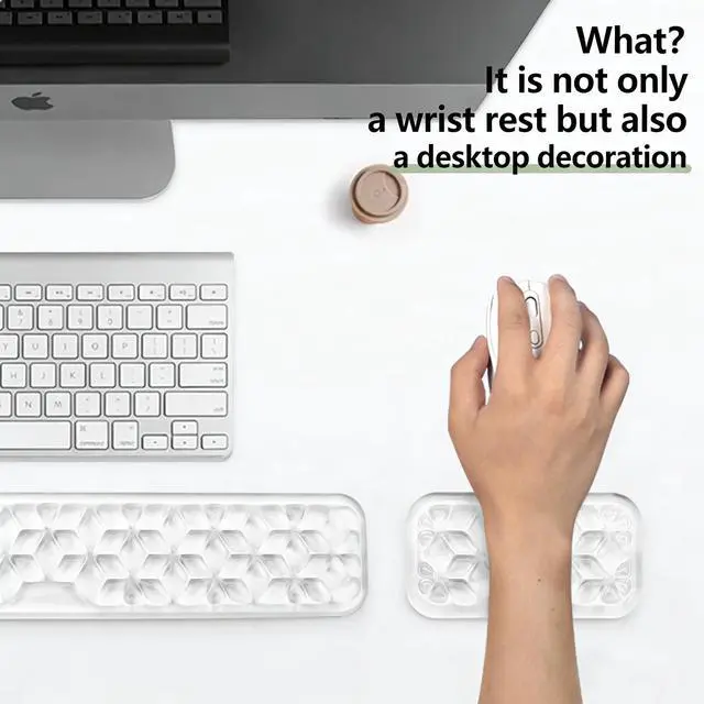 Alt view image 5 of 6 - Mouse Pad with Wrist Rest - Ergonomic Wrist Rest -Desk Decoration- Soft and Flexible, Non-Slip - Can Relieve Long-Term Office Wrist Pain - Ideal for Office, Computer, Laptop