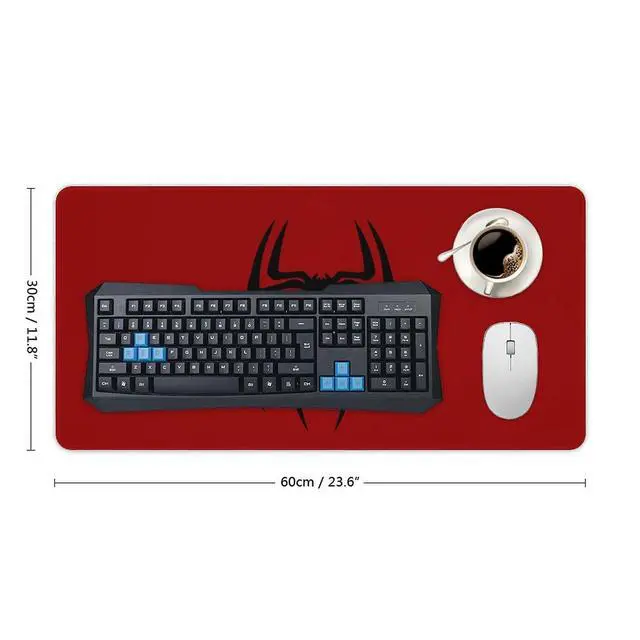 Alt view image 2 of 6 - Gaming Mouse Pad, Spider Red Pattern Mouse Pad 11.8x23.6Inch Large Extended Computer Mouse Mat Keyboard Full Desk Mousepad for Gaming, Office, Home