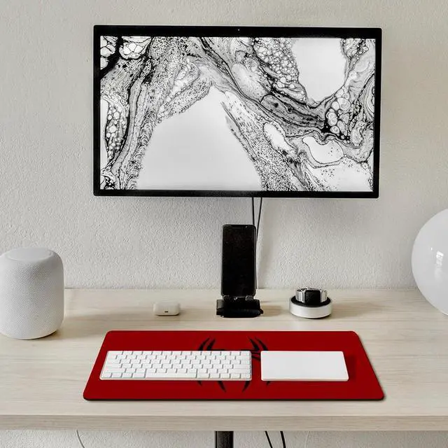 Alt view image 6 of 6 - Gaming Mouse Pad, Spider Red Pattern Mouse Pad 11.8x23.6Inch Large Extended Computer Mouse Mat Keyboard Full Desk Mousepad for Gaming, Office, Home