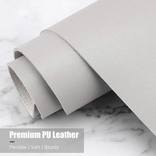 Alt view image 6 of 7 - Desk Pad, 30" x 14" PU Leather Desk Mat, XL Extended Mouse Pad, Waterproof Desktop Blotter Protector, Non-Slip Ultra Thin Large Laptop Keyboard Writing Mat for Office Home, Gray