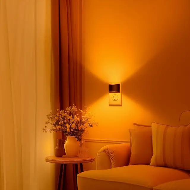 Alt view image 7 of 7 - Night Light, Night Lights Plug into Wall, Adjustable, Amber
