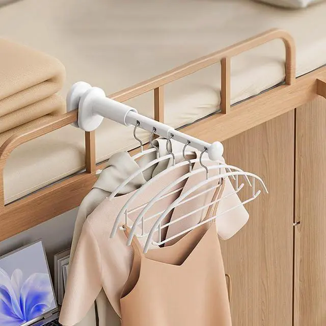 Main image of Portable Travel Clothes Drying Rack - Clamping Design- Retractable Rob - Anti-Scratch Silicon Pad - Enhance Stability - Suitable for Door, Drawer, Luggage Handle