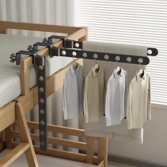 Main image of Foldable Drying Rack for Dorm, Laundry Drying Rack Collapsible with Clamp Design, Small Indoor Clothing Rack, No Drill, Space Saving, Suitable for RV, Balcony Railing, Door, Wardrobe, Bed Edges