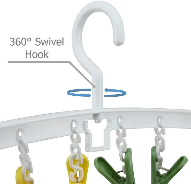 Alt view image 6 of 7 - 2 Pack Drying Rack Laundry Hanger with 8 Clips