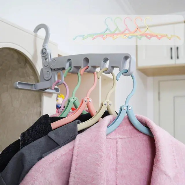 Alt view image 4 of 7 - 1Pcs Clothes Drying Rack Foldable and 5 Pcs Travel Hangers and 1pcs Organizer Bag,Foldable Design Doesn't take up Much Space, Great Combo for Travel/Hotel/Cruise.