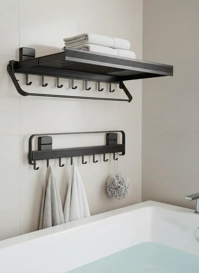 Alt view image 3 of 5 - Indoor Clothes Drying Rack Foldable,Wall Mounted Retractable