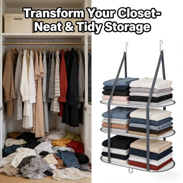 Alt view image 4 of 7 - Sweater Drying Rack Hanging on Door Dryer Flat Portable Collapsible Mesh Large Laundry Clothes Drying Rack Room Organization 3 Tier