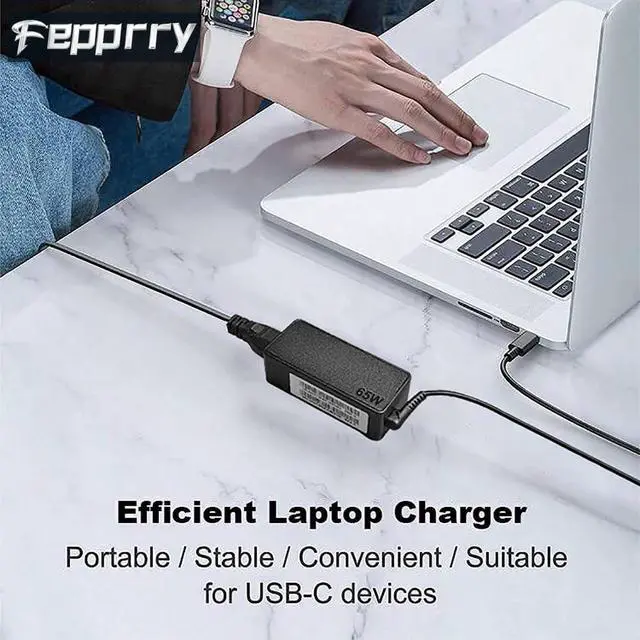 Alt view image 5 of 7 - 65W USB C Laptop Charger Compatible with Lenovo Thinkpad/Yoga/Chromebook, ADLX65YDC2A Replacement for Lenovo Laptop Charger