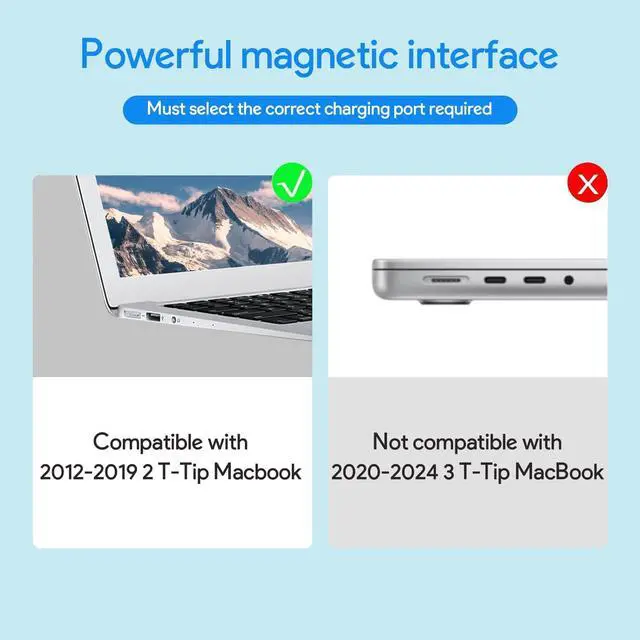 Alt view image 6 of 7 - 85W Mac Book Pro Charger, Replacement AC 85w 2T-Tip Connector Power Adapter,Laptop Charger Compatible with MacBook pro & Mac Book Pro 13 inch-15 inch Retina After Mid 2012