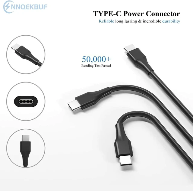 Alt view image 2 of 7 - Universal 45W 65W USB C Laptop Charger Compatible with Hp ChromebookDell,Lenovo,Acer,Asus,Samsung Galaxy,Google and Other Type C Fast-Charging Computer AC Adapter Power Cord Supply