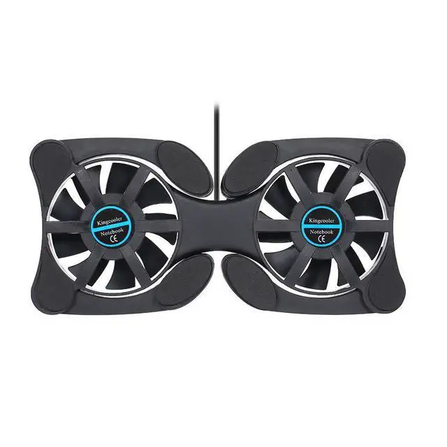 Alt view image 5 of 7 - QUZHI Mini Portable Folding Foldable USB Dual Fan Cooler Cooling Pad for PC Laptop Notebook 7