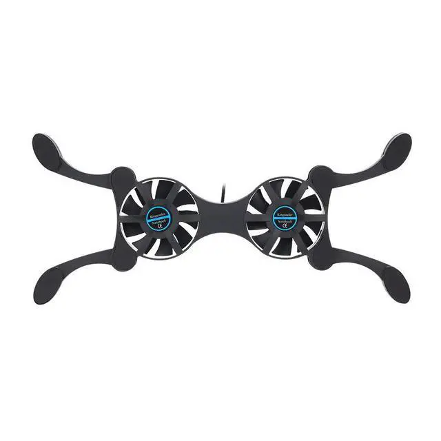 Alt view image 6 of 7 - QUZHI Mini Portable Folding Foldable USB Dual Fan Cooler Cooling Pad for PC Laptop Notebook 7