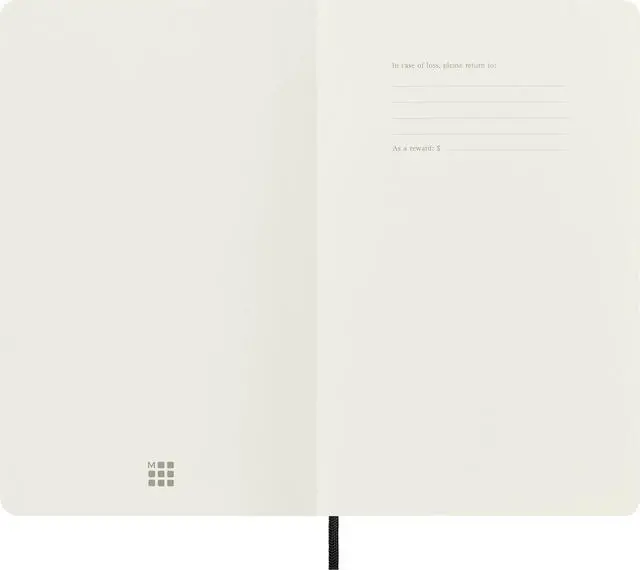 Alt view image 2 of 5 - Classic Notebook, Soft Cover, Large (5"" x 825"") Ruled/Lined, Black, 192 pages" (S07162)