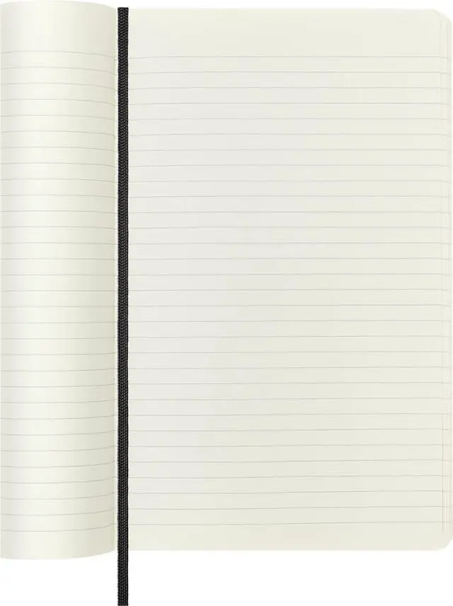 Alt view image 3 of 5 - Classic Notebook, Soft Cover, Large (5"" x 825"") Ruled/Lined, Black, 192 pages" (S07162)