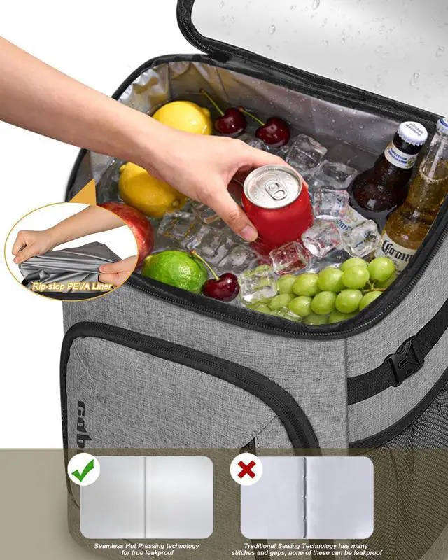 Alt view image 3 of 6 - Cooler Backpack for Men Women Insulated Backpack Cooler Leak Proof