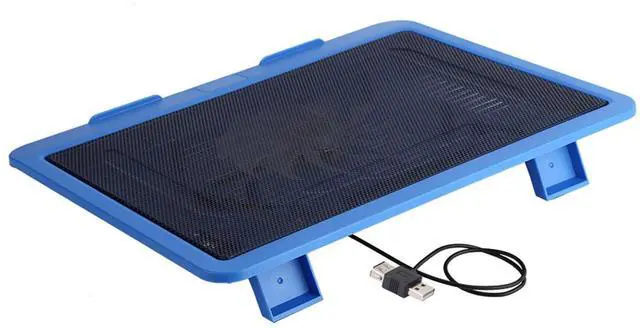 Main image of Laptop Cooling Pad with Big Fan, USB Powered Stand for 14" or Smaller Notebooks, Quiet Laptop Cooler Base (Blue)