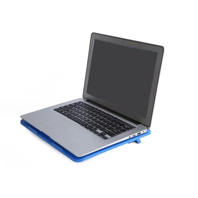 Alt view image 2 of 7 - Laptop Cooling Pad with Big Fan, USB Powered Stand for 14" or Smaller Notebooks, Quiet Laptop Cooler Base (Blue)