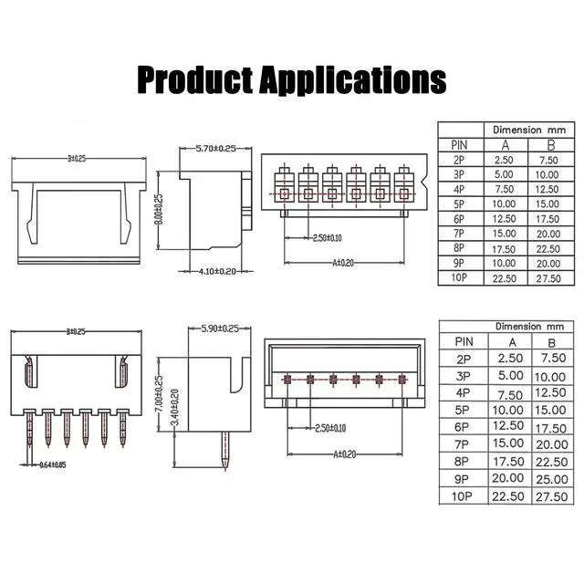 Alt view image 3 of 6 - 1270Pcs XH2.54mm Connector Kit 2P 3P 4P 5P Housing & Pin Headers