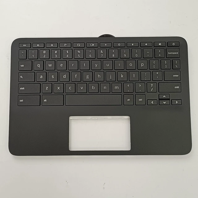 Alt view image 7 of 7 - Replacement for HP Chromebook 11 G9 EE M47382-001 Laptop Upper Case Palmrest Keyboard Assembly Part Black