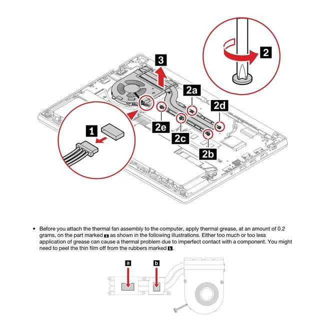 Alt view image 3 of 5 - CPU Cooling Fan Heatsink Thermal 02DL825 02DL824 Replacement for Lenovo Thinkpad E590 E490 Yoga X1 3G (UMA)