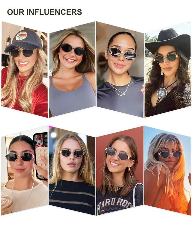 Alt view image 2 of 7 - Retro Oval Sunglasses for Women Trendy Classic 80s 90s Shades SJ1256