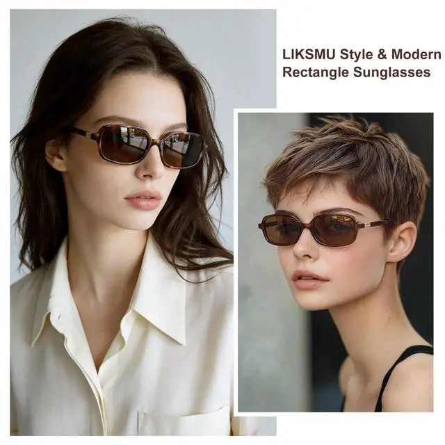 Alt view image 2 of 5 - Trendy Rectangle Sunglasses Women Retro Y2K Fashion 90s Shades 3pack