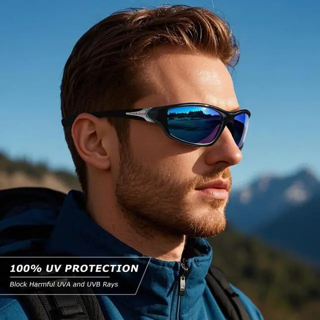 Alt view image 2 of 7 - Sports Polarized Sunglasses For Men UV400 Protection