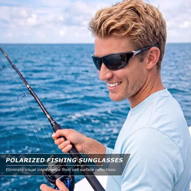 Alt view image 4 of 7 - Sports Polarized Sunglasses For Men UV400 Protection