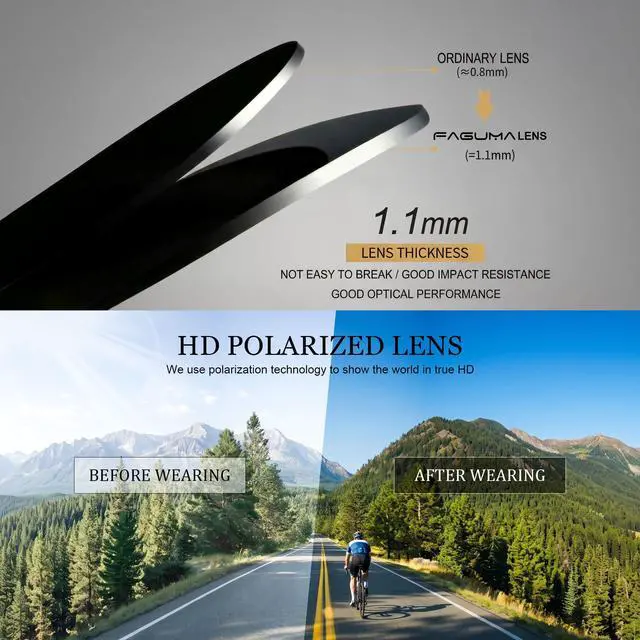 Alt view image 6 of 7 - Sports Polarized Sunglasses For Men UV400 Protection