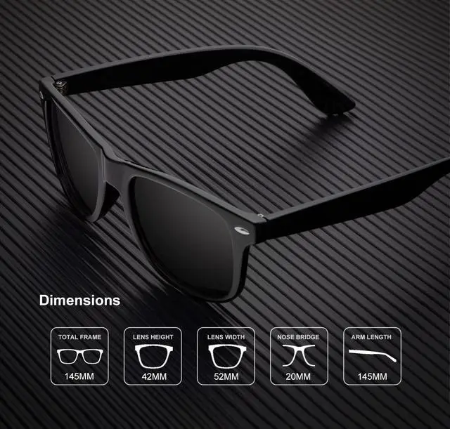 Alt view image 3 of 5 - Polarized Sunglasses for Men and Women Matte Finish Sun glasses Color Mirror Lens UV Blocking (3 Pack)