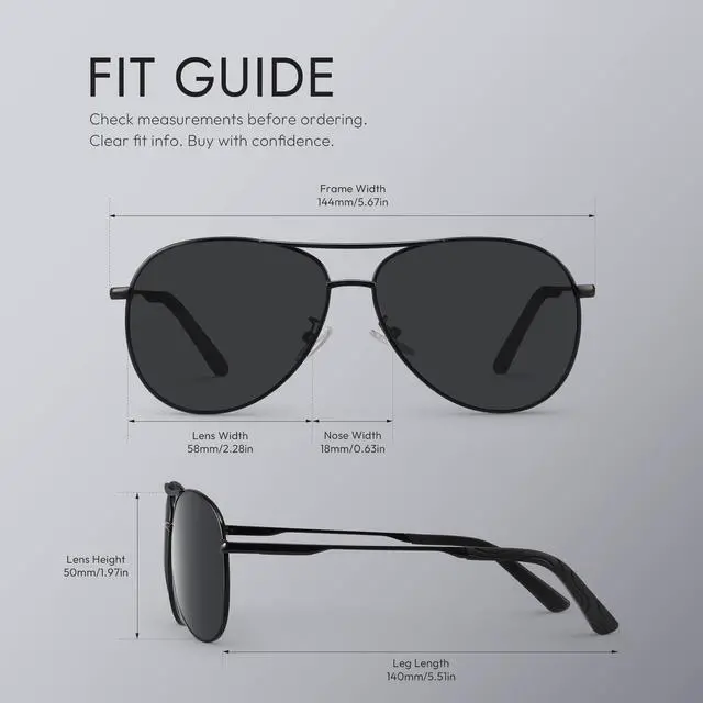Alt view image 5 of 7 - Polarized Aviator Sunglasses for Men Women UV400 Driving Shades