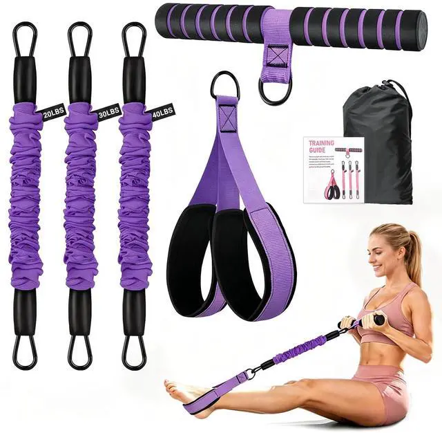 Main image of Pedal Resistance Bands with Handles, Adjustable Resistance Bands, Max 90Lbs