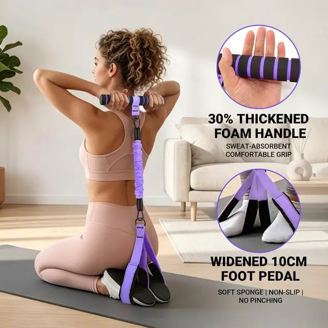 Alt view image 4 of 7 - Pedal Resistance Bands with Handles, Adjustable Resistance Bands, Max 90Lbs