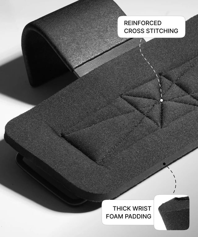 Alt view image 5 of 7 - Weight Lifting Hooks (Pair) for Deadlifts, Pull Ups, Rows & Shrugs - Anti-Rip Nylon Strap Hand Grips with Thick Wrist Padding - Heavy Duty Wrist Straps for Weightlifting & Gym Workouts