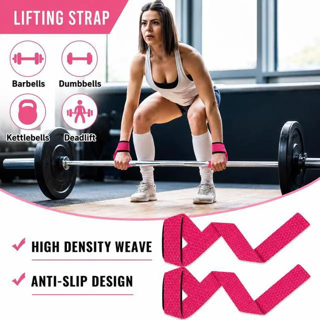 Alt view image 5 of 6 - Barbell Pad Set, 10 Pcs Barbell Squat Pad for Hip Thrusts, Lunges, Leg Day with 2 Gym Ankle Straps, 3 Hip Resistance Bands, 2 Lifting Strap, Barbell Pad and Carry Bag