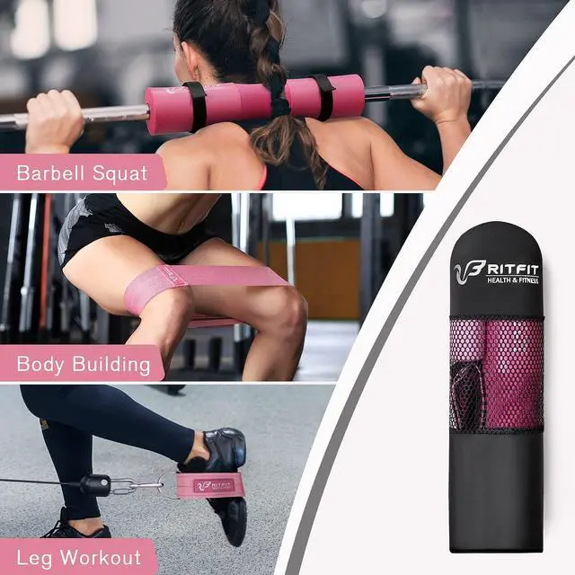 Alt view image 6 of 7 - 7PCS Barbell Squat Pad Set, Hip Thrust & Lunges