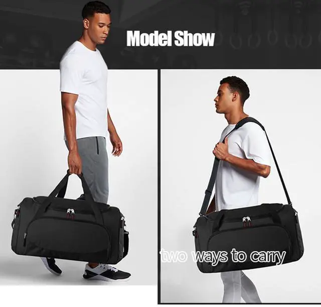 Alt view image 2 of 6 - Gym Bag for Men & Women - 50L Large Duffle Bag for Travel, Black